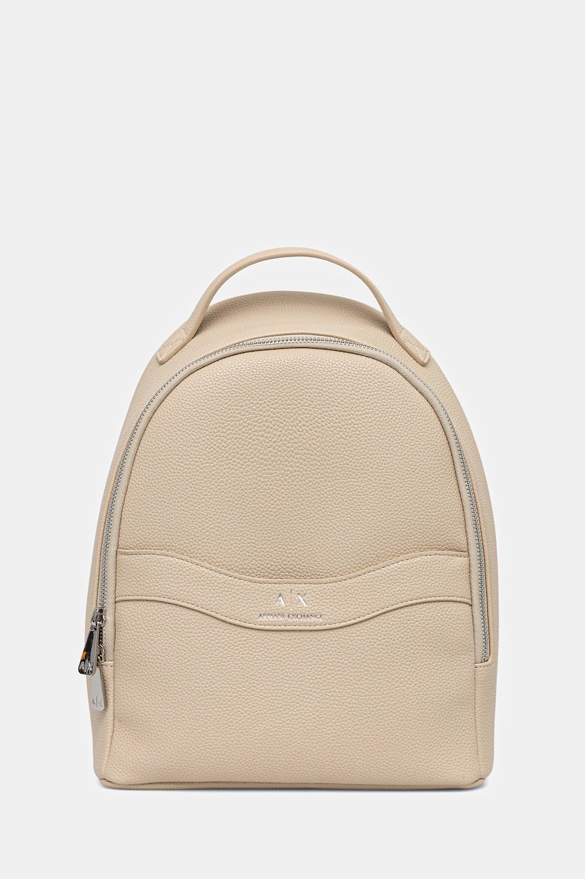 Armani Exchange rucsac culoarea bej, mic, uni, XW000924 AF13676