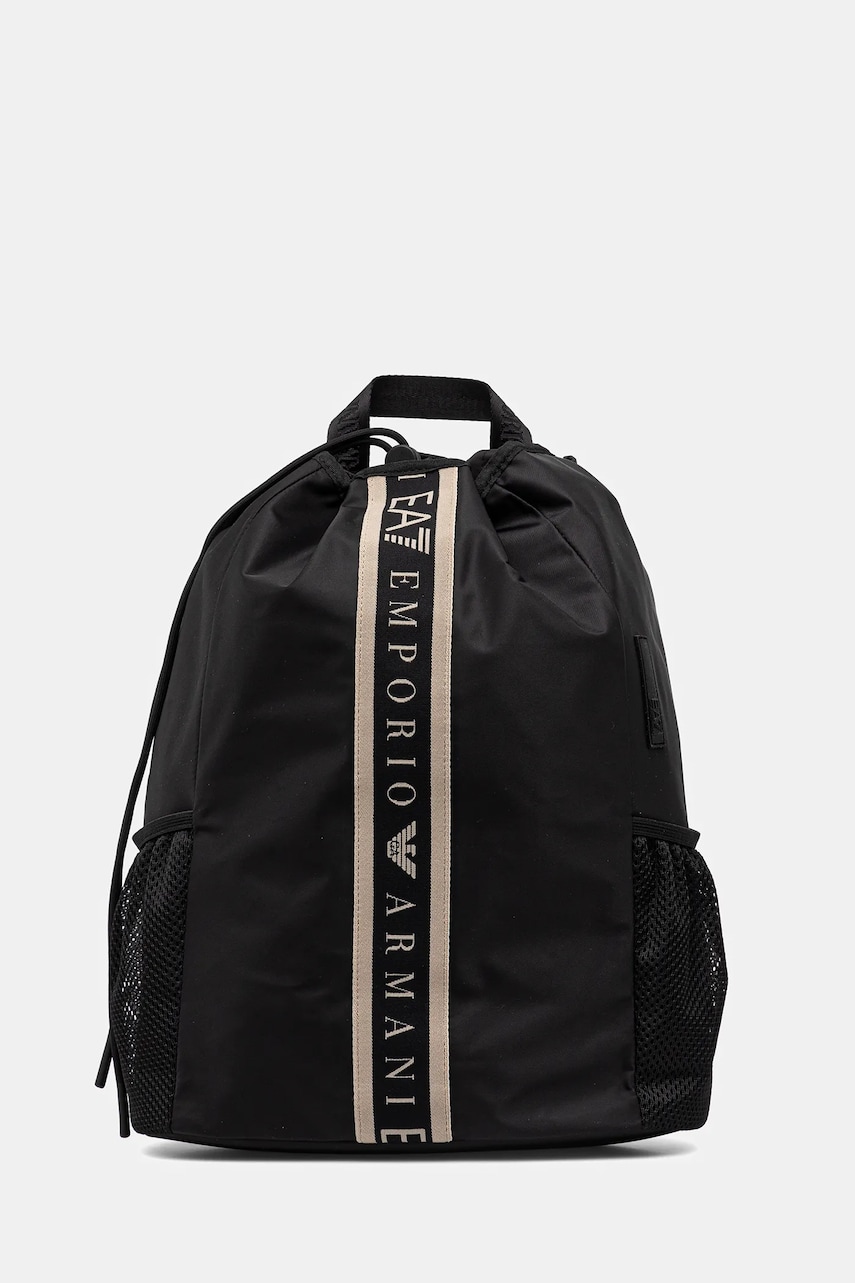 Levně Batoh EA7 Emporio Armani dámský, černá barva, velký, s potiskem, AF13709.7W000358