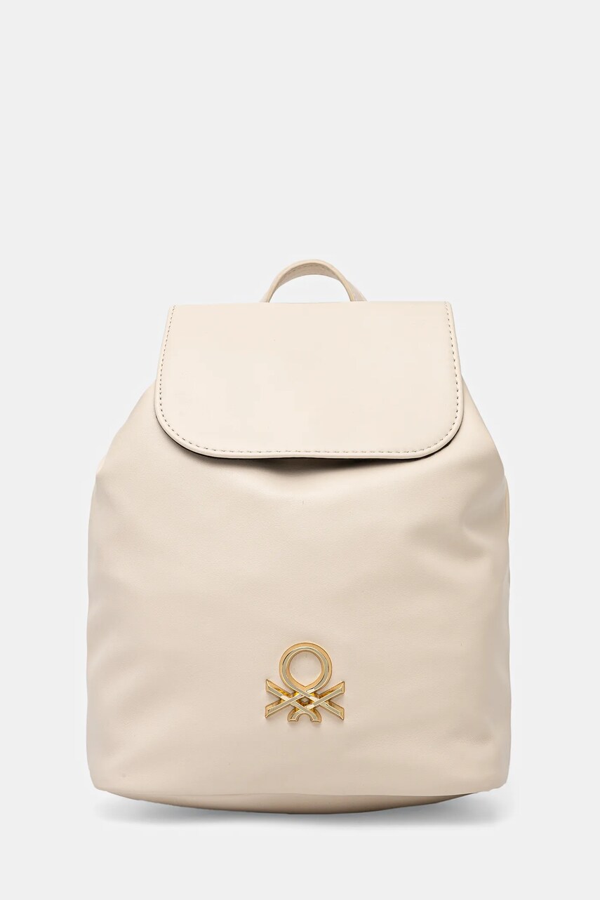 United Colors of Benetton rucsac femei, culoarea bej, mic, neted, 6ZBGDY079