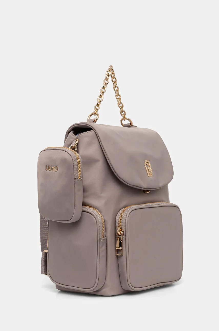 Рюкзак Liu Jo женский цвет серый маленький однотонный AA5174 T4559 Рюкзак Liu Jo женский цвет серый маленький однотонный AA5174 T4559