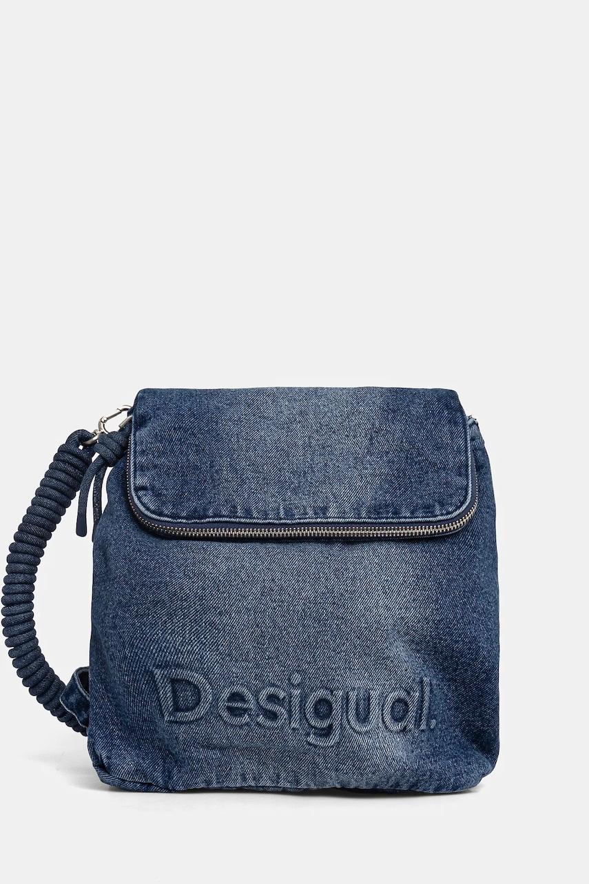 Desigual rucsac denim HALF LOG femei, mic, neted, 25SAKD05 Desigual rucsac denim HALF LOG femei, mic, neted, 25SAKD05