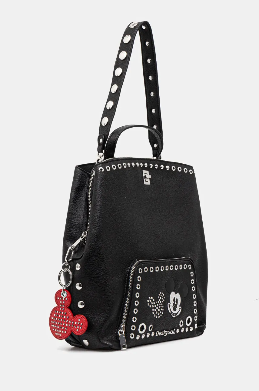Рюкзак Desigual MICKEY ROCK SUMY женский цвет чёрный маленький с аппликацией 25SAKP06 Рюкзак Desigual MICKEY ROCK SUMY женский цвет чёрный маленький с аппликацией 25SAKP06