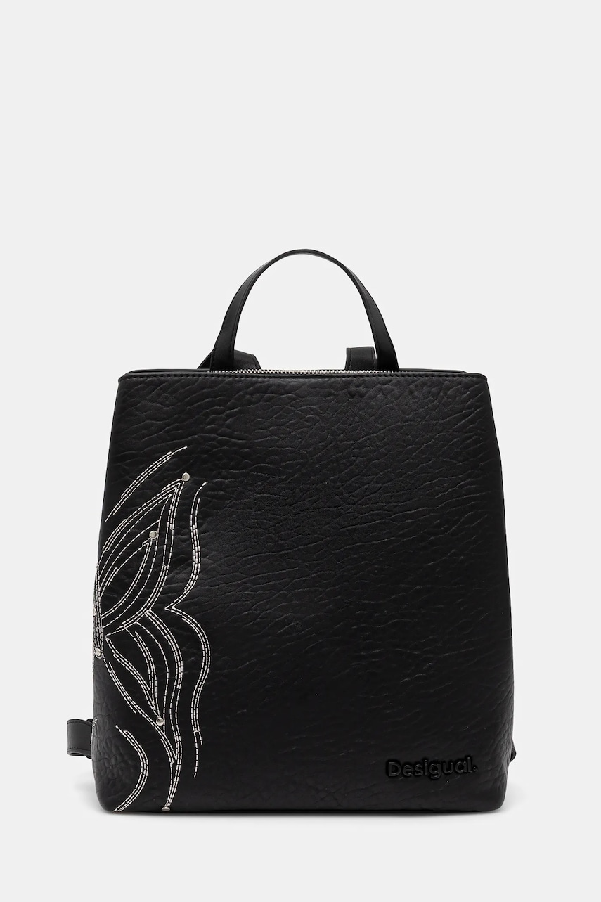 Desigual rucsac GOODALL SUMY MINI femei, culoarea negru, mic, cu imprimeu, 25SAKP08 Desigual rucsac GOODALL SUMY MINI femei, culoarea negru, mic, cu imprimeu, 25SAKP08