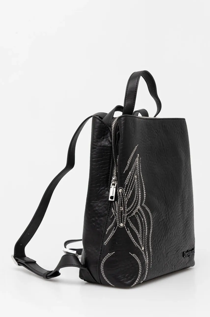 Рюкзак Desigual GOODALL SUMY MINI женский цвет чёрный маленький с аппликацией 25SAKP08 Рюкзак Desigual GOODALL SUMY MINI женский цвет чёрный маленький с аппликацией 25SAKP08