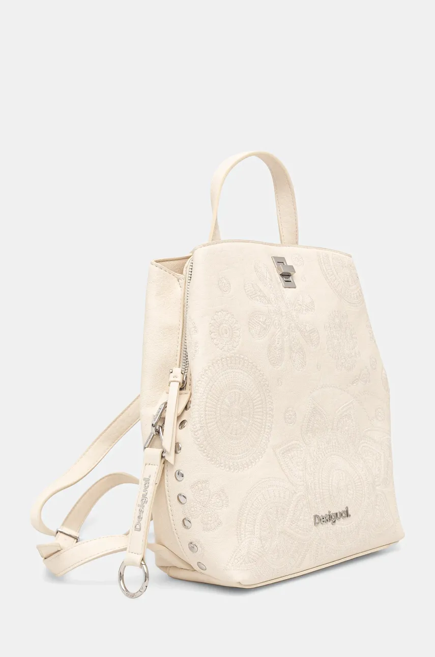 Рюкзак Desigual DEJAVU SUMY MINI ECRU женский цвет бежевый маленький с аппликацией 25SAKP28 Рюкзак Desigual DEJAVU SUMY MINI ECRU женский цвет бежевый маленький с аппликацией 25SAKP28