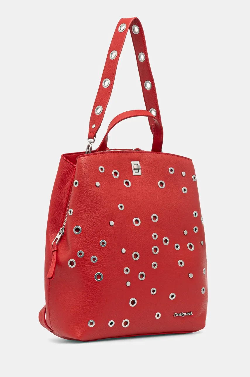 Рюкзак Desigual REBEL SUMY RED женский цвет красный маленький с аппликацией 25SAKP31 Рюкзак Desigual REBEL SUMY RED женский цвет красный маленький с аппликацией 25SAKP31