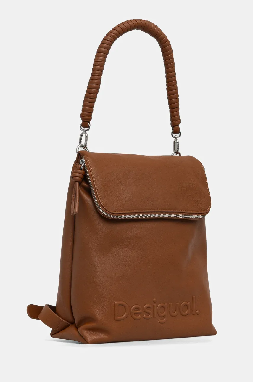 Рюкзак Desigual HALF HAMPTON CAMEL женский цвет коричневый большой однотонный 25SAKP33 Рюкзак Desigual HALF HAMPTON CAMEL женский цвет коричневый большой однотонный 25SAKP33