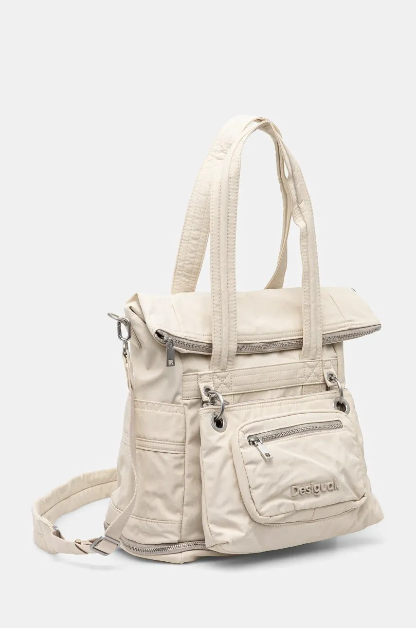 Рюкзак Desigual BASIC MODULAR VO жіночий колір бежевий великий однотонний 25SAKY08