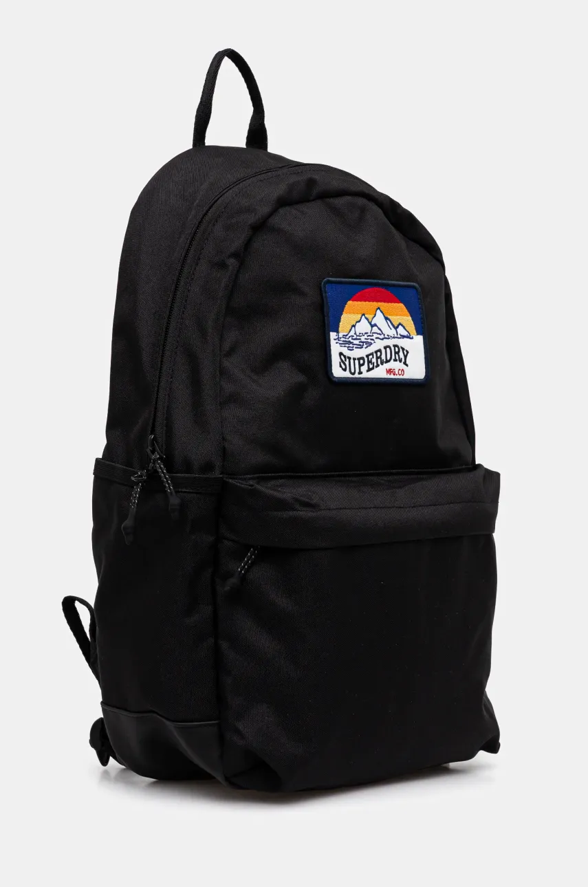 Рюкзак Superdry женский цвет чёрный большой с аппликацией Y9110273A-02A Рюкзак Superdry женский цвет чёрный большой с аппликацией Y9110273A-02A