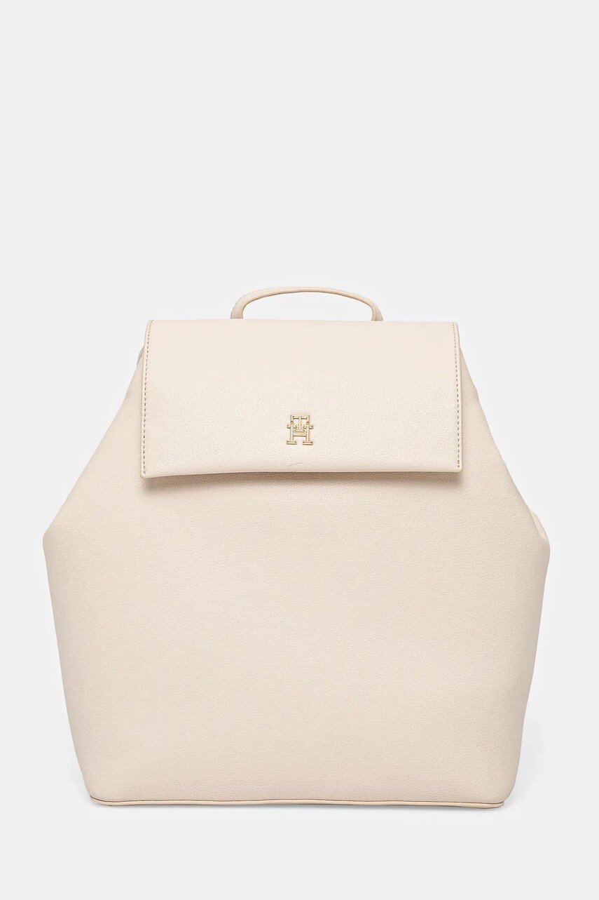 Levně Batoh Tommy Hilfiger dámský, béžová barva, velký, hladký, AW0AW17407
