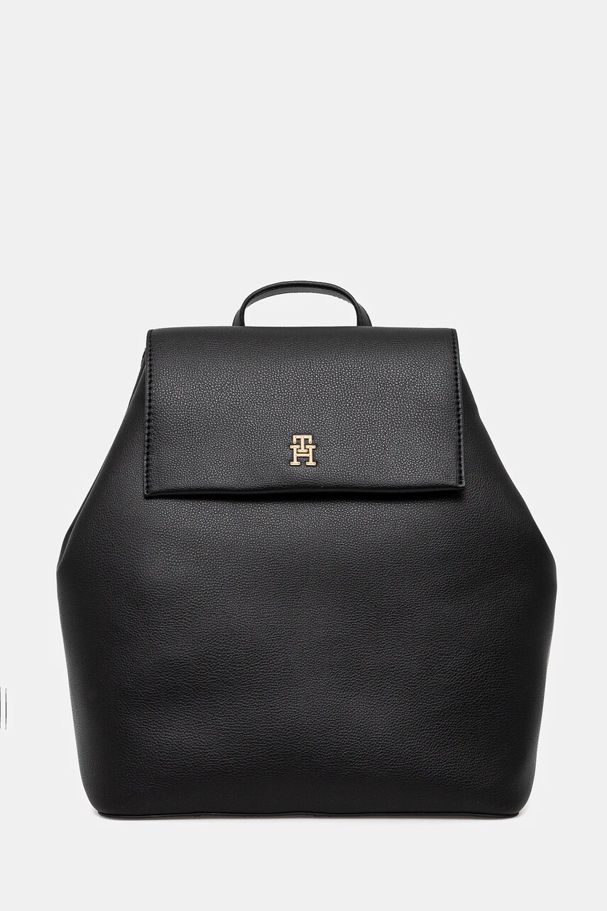 Levně Batoh Tommy Hilfiger dámský, černá barva, velký, hladký, AW0AW17407