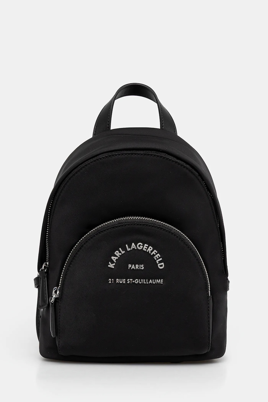 Karl Lagerfeld rucsac femei, culoarea negru, mic, neted, A2W30081