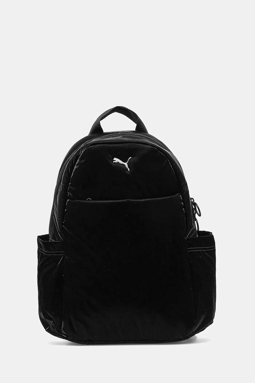 Puma rucsac femei, culoarea negru, mic, neted, 91290 Puma rucsac femei, culoarea negru, mic, neted, 91290
