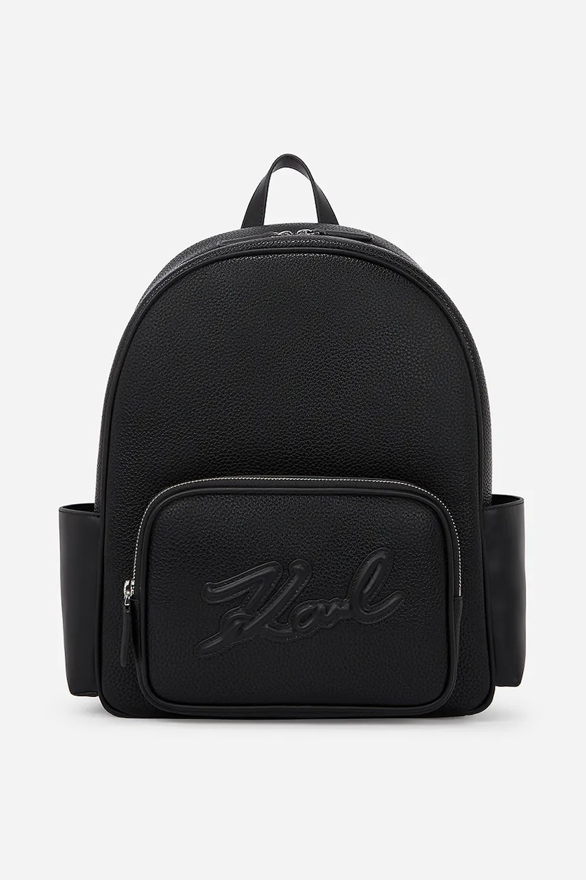 Karl Lagerfeld rucsac femei, culoarea negru, mare, neted, A2W30124 Karl Lagerfeld rucsac femei, culoarea negru, mare, neted, A2W30124