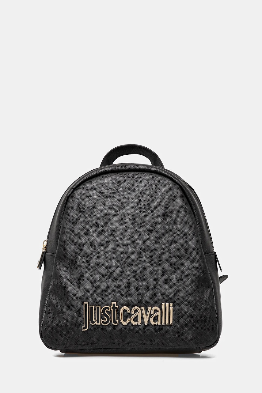 Just Cavalli rucsac femei, culoarea negru, mic, uni, 78RA4BBD ZS766