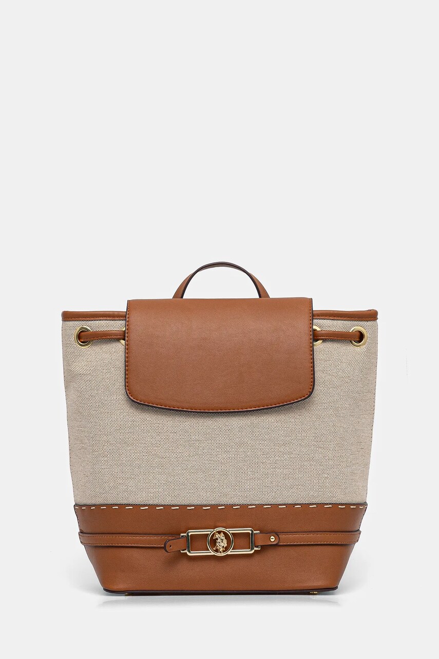 U.S. Polo Assn. rucsac Marple femei, culoarea bej, mic, neted, BEUQM8640WC2
