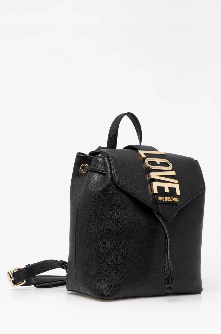 Рюкзак Love Moschino женский цвет чёрный маленький однотонный JC4229PP0MKC0000 Рюкзак Love Moschino женский цвет чёрный маленький однотонный JC4229PP0MKC0000