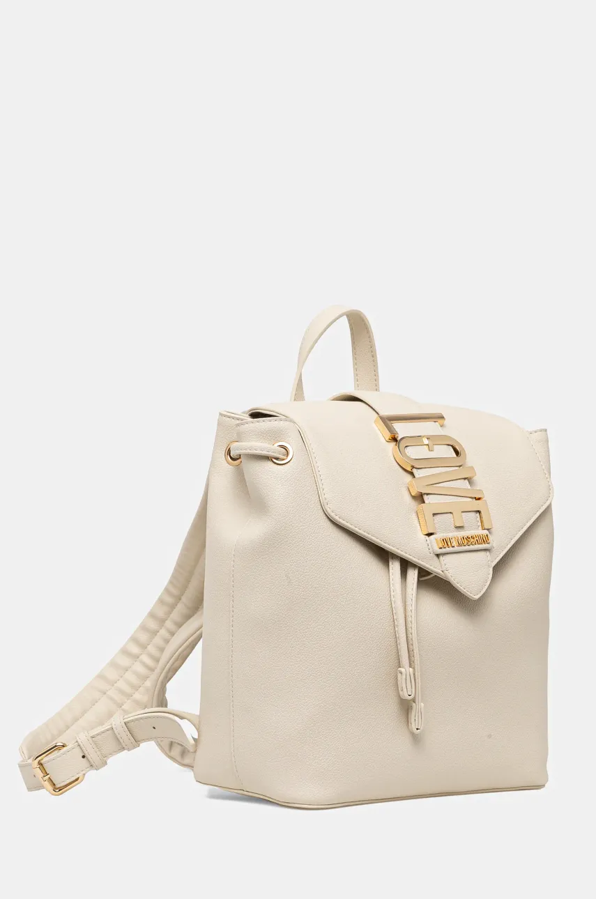 Рюкзак Love Moschino женский цвет бежевый маленький однотонный JC4229PP0MKC0110 Рюкзак Love Moschino женский цвет бежевый маленький однотонный JC4229PP0MKC0110