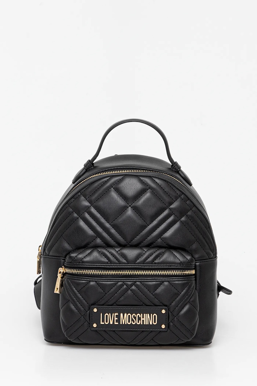 Love Moschino rucsac culoarea negru, mare, uni, JC4148PP0MLA0000