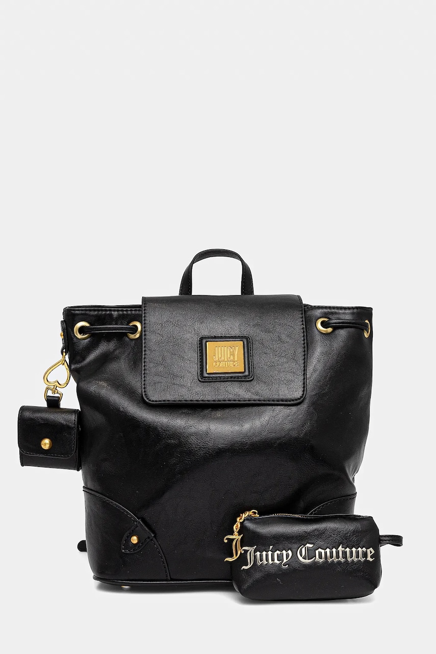 Juicy Couture rucsac POPPY femei, culoarea negru, mare, neted, BEJYF8790WVP Juicy Couture rucsac POPPY femei, culoarea negru, mare, neted, BEJYF8790WVP