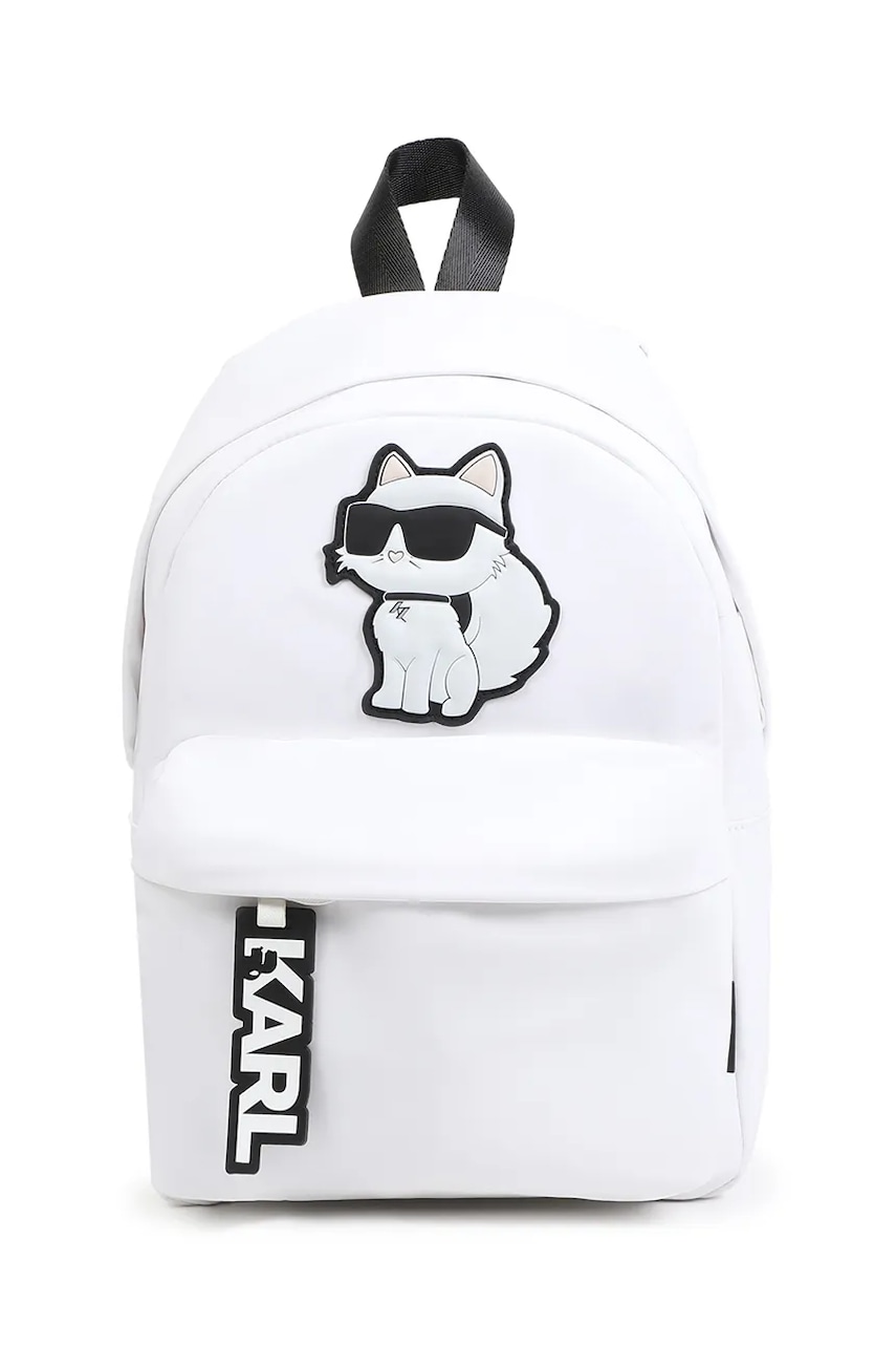 Karl Lagerfeld ghiozdan copii culoarea bej, mare, cu imprimeu, Z30406