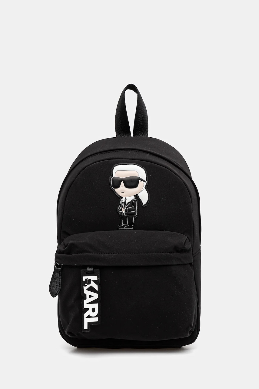 Karl Lagerfeld ghiozdan copii culoarea negru, mare, cu imprimeu, Z30406