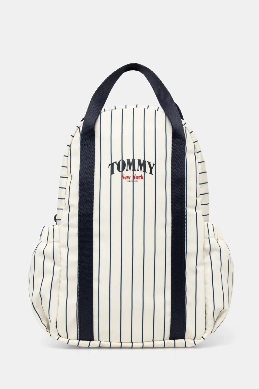 Levně Dětský batoh Tommy Hilfiger béžová barva, malý, vzorovaný, AU0AU01946