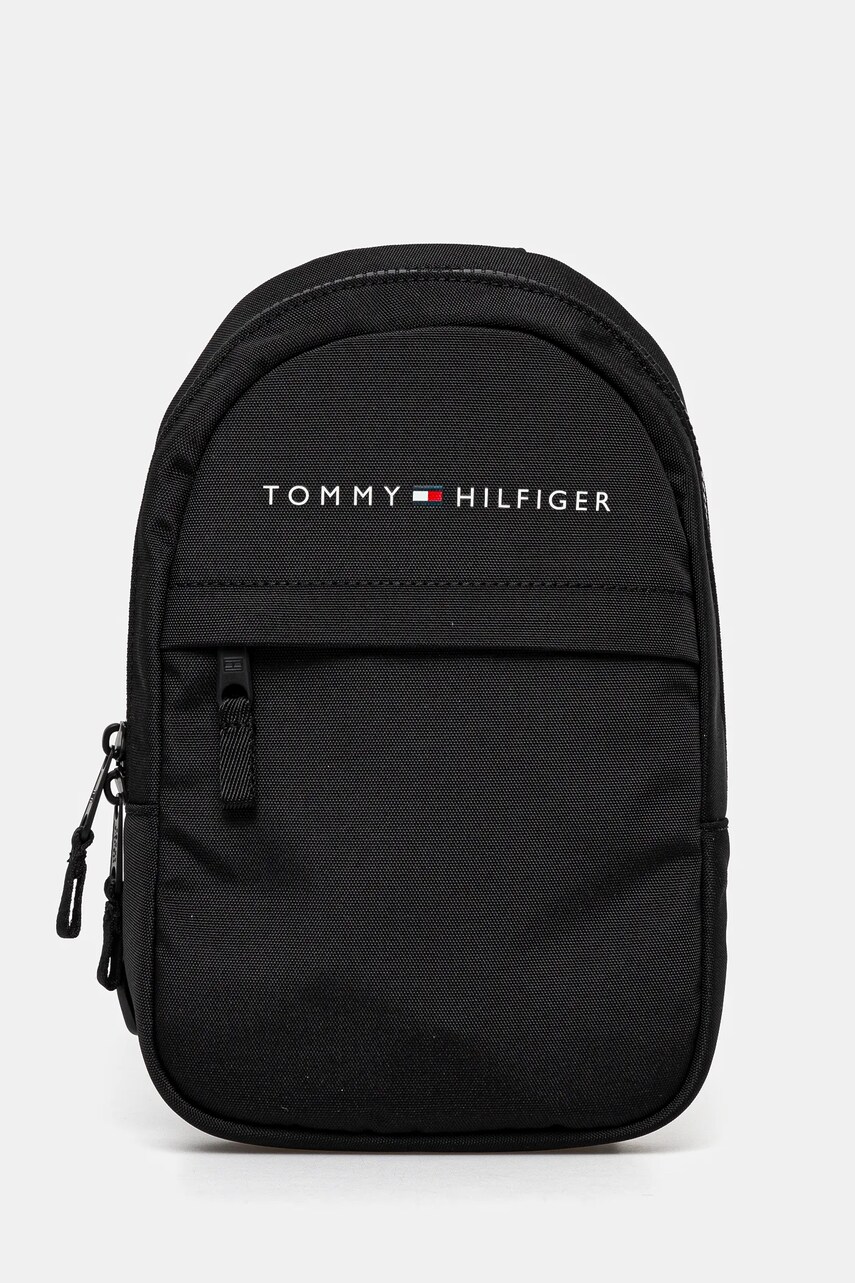 Levně Dětský batoh Tommy Hilfiger černá barva, malý, hladký, AU0AU01895