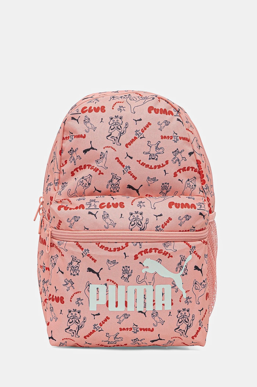 Puma ghiozdan copii PHASE AOP Small Backpack culoarea roz, mic, modelator, 091324 Puma ghiozdan copii PHASE AOP Small Backpack culoarea roz, mic, modelator, 091324