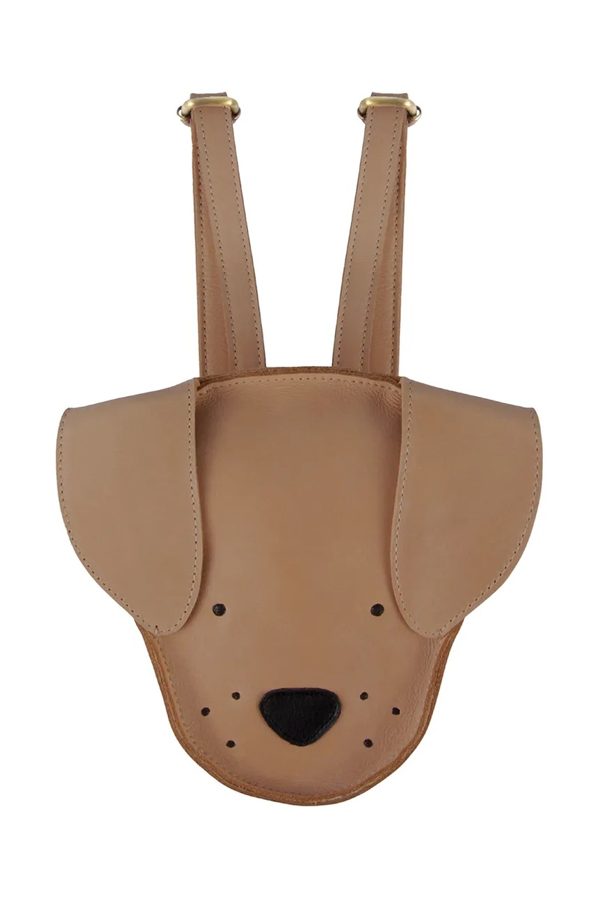 Детский кожаный рюкзак Donsje Kapi Classic Backpack Dog цвет коричневый маленький однотонный 5005015