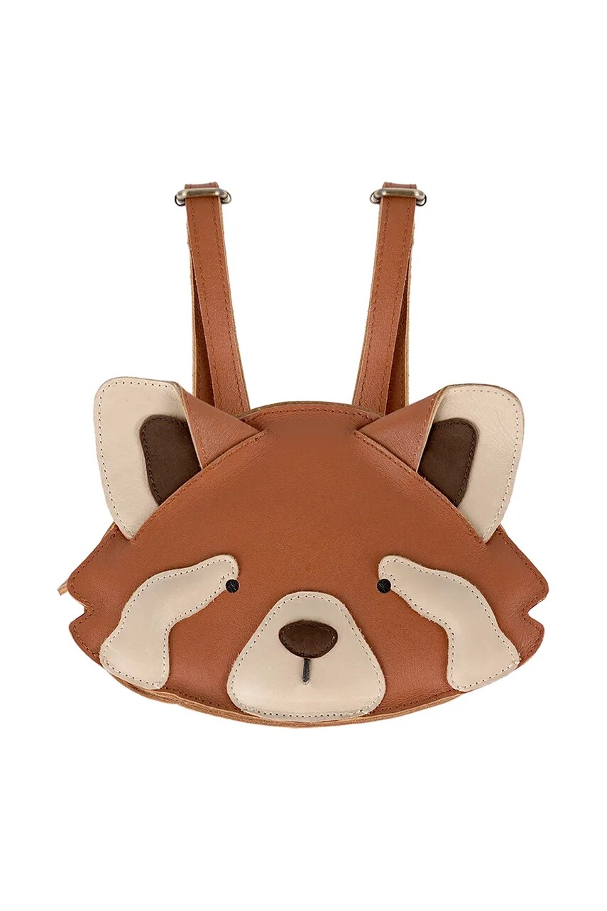 Donsje rucsac din piele pentru copii Kapi Special Backpack Red Panda culoarea maro, mic, 5005222