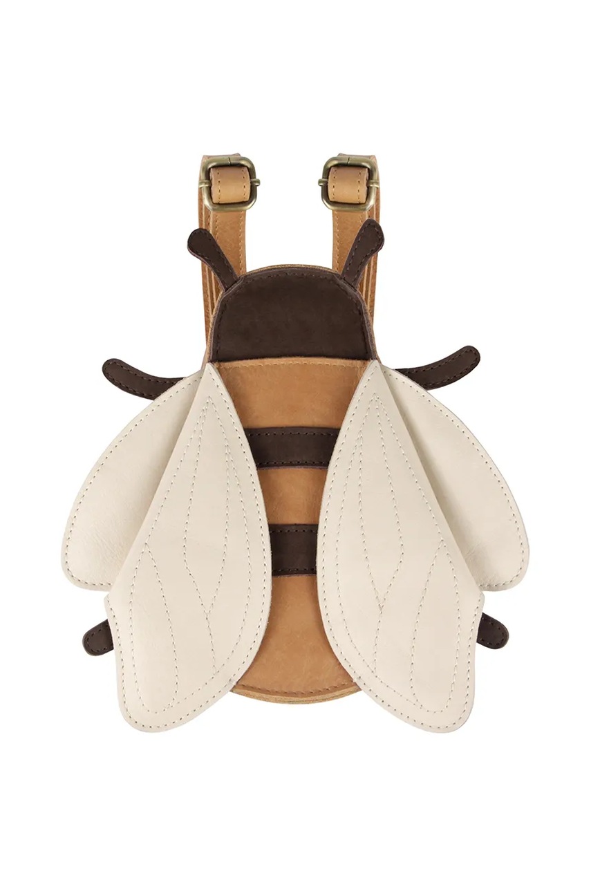 Детский кожаный рюкзак Donsje Mur Backpack Bee цвет коричневый маленький 5417401