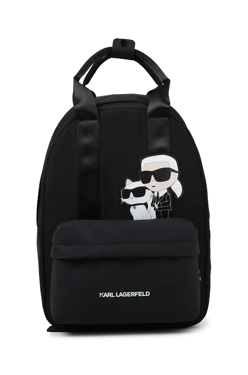 Karl Lagerfeld ghiozdan copii culoarea negru, mare, cu imprimeu, Z30559