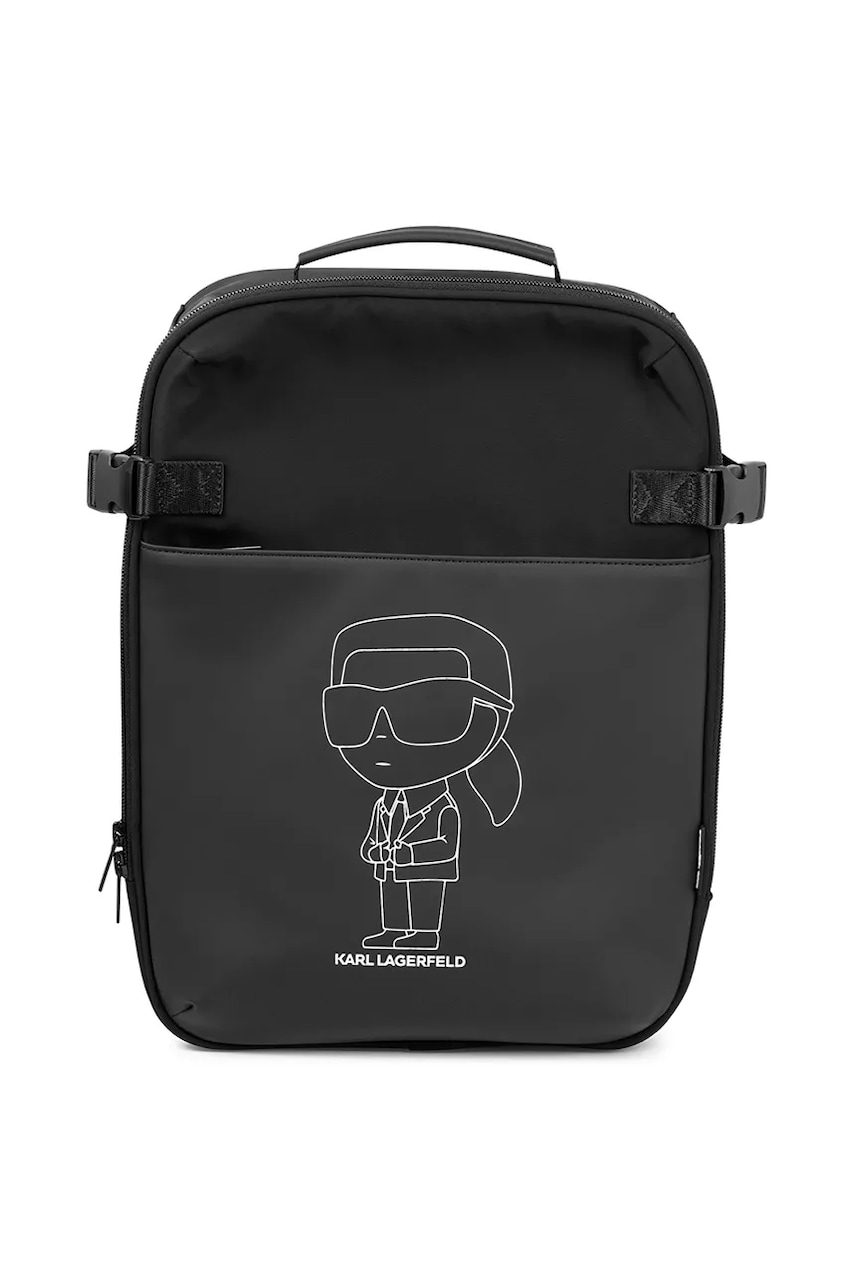 Karl Lagerfeld ghiozdan copii culoarea negru, mare, cu imprimeu, Z30561 Karl Lagerfeld ghiozdan copii culoarea negru, mare, cu imprimeu, Z30561