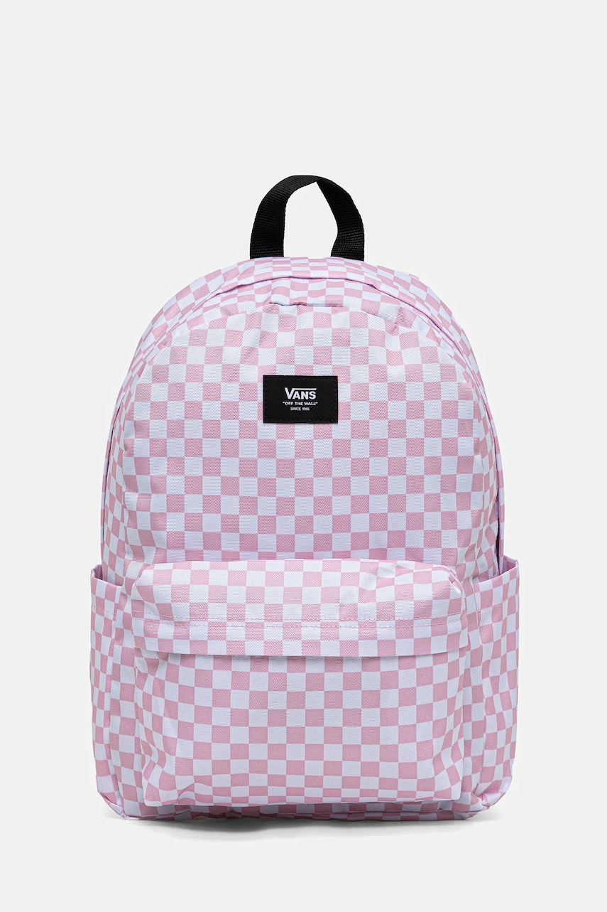 Vans rucsac Old Skool Grom Check Backpack culoarea roz, mare, cu imprimeu, VN000J3KD3X1