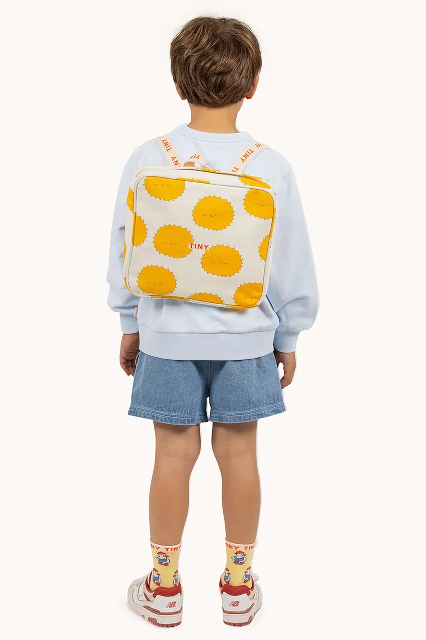 Tinycottons ghiozdan copii SUN TODDLER BACKPACK culoarea bej, mic, modelator, SS25-402