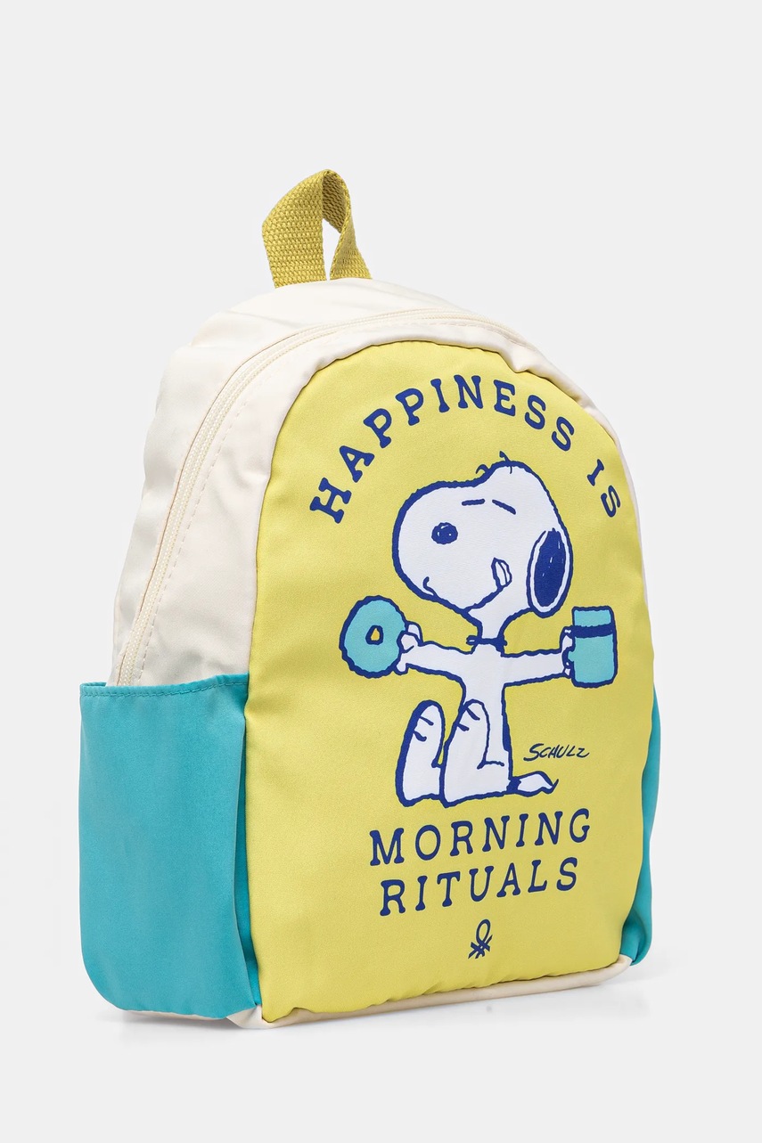Детский рюкзак United Colors of Benetton цвет жёлтый маленький с принтом 6YLQGY00N Детский рюкзак United Colors of Benetton цвет жёлтый маленький с принтом 6YLQGY00N