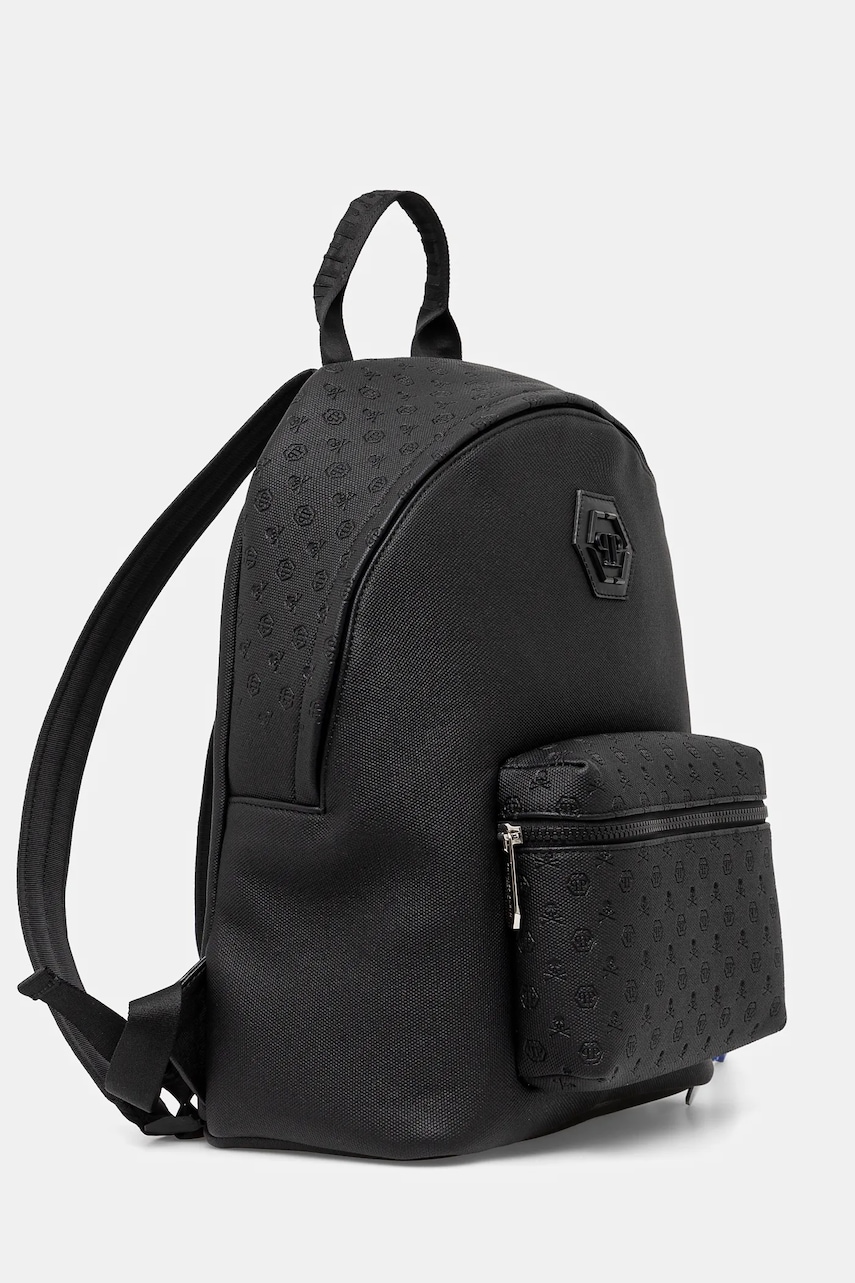 Кожаный рюкзак Philipp Plein мужской цвет чёрный большой SAEA MBA1458 PLE010N Кожаный рюкзак Philipp Plein мужской цвет чёрный большой SAEA MBA1458 PLE010N