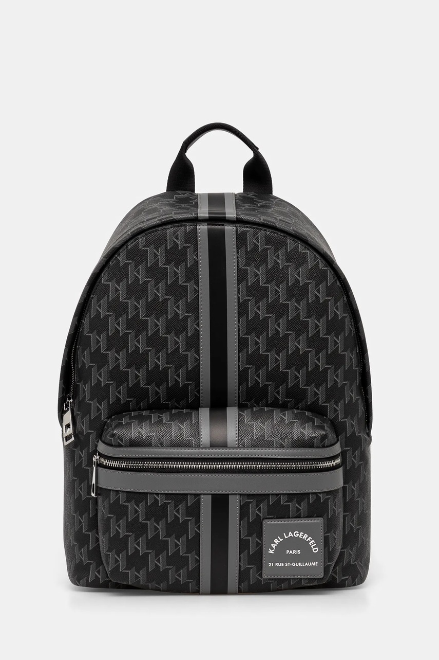 Karl Lagerfeld rucsac K/KANVAS bărbați, culoarea gri, mare, cu imprimeu, A1M30107