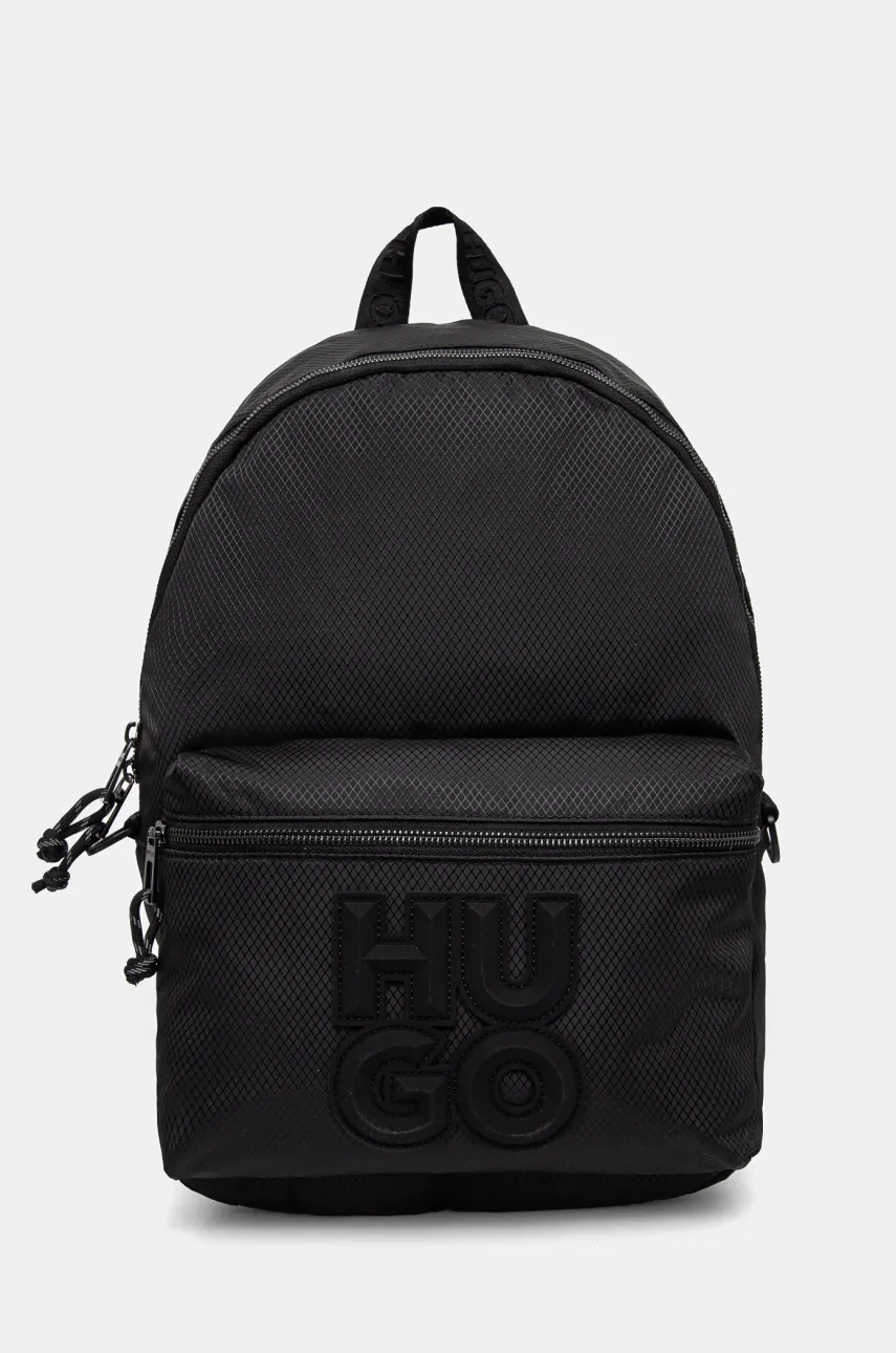 HUGO rucsac barbati, culoarea negru, mare, cu imprimeu, 50536026