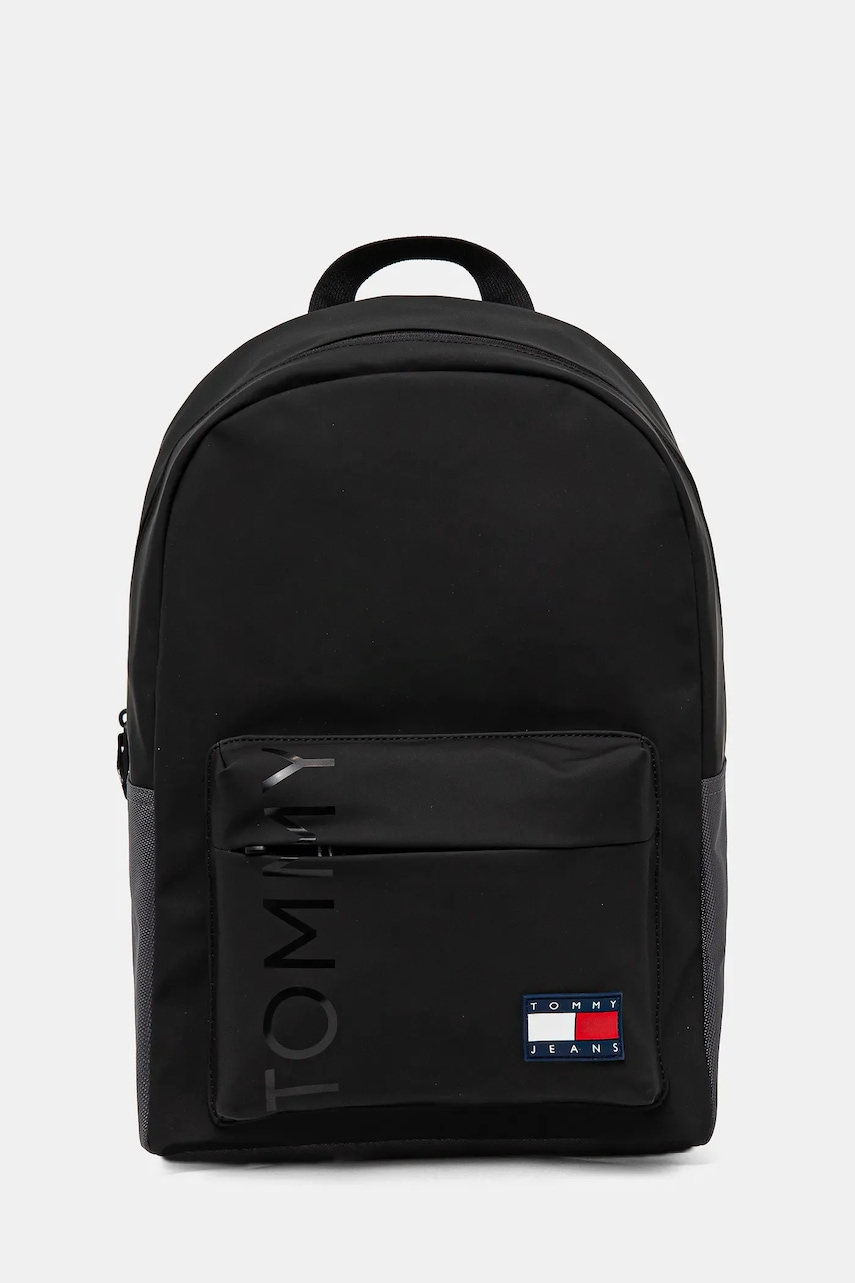 Tommy Jeans rucsac barbati, culoarea negru, mare, neted, AM0AM13274 Tommy Jeans rucsac barbati, culoarea negru, mare, neted, AM0AM13274