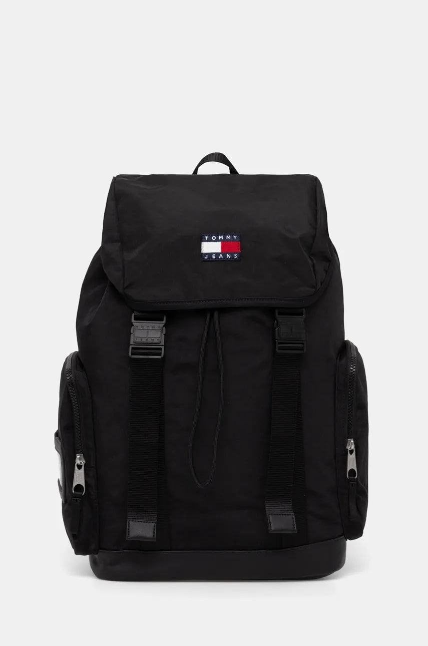 Tommy Jeans rucsac bărbați, culoarea negru, mare, uni, AM0AM13324 Tommy Jeans rucsac bărbați, culoarea negru, mare, uni, AM0AM13324