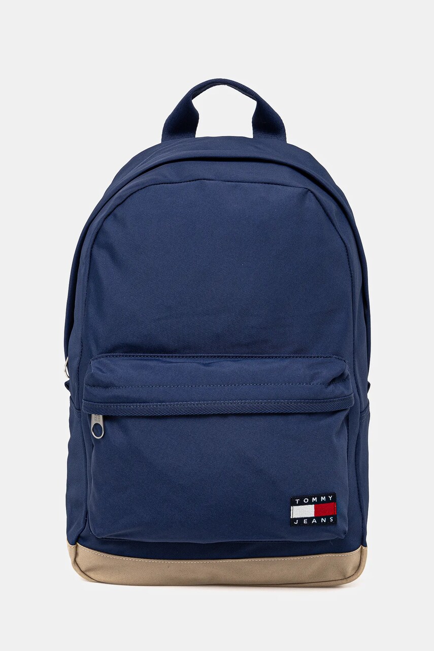 Tommy Jeans rucsac barbati, culoarea bleumarin, mare, cu imprimeu, AM0AM13356