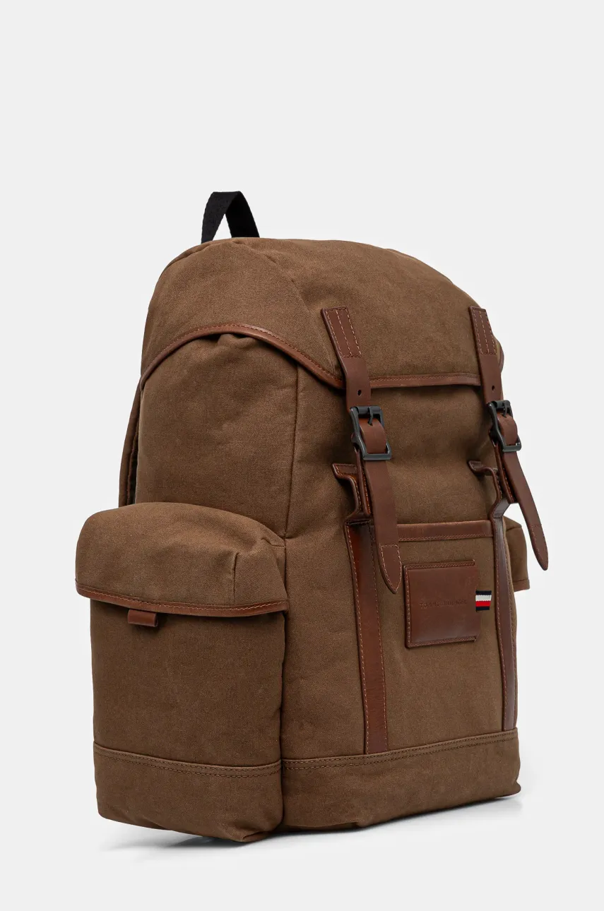 Рюкзак Tommy Hilfiger мужской цвет коричневый большой однотонный AM0AM13075 Рюкзак Tommy Hilfiger мужской цвет коричневый большой однотонный AM0AM13075