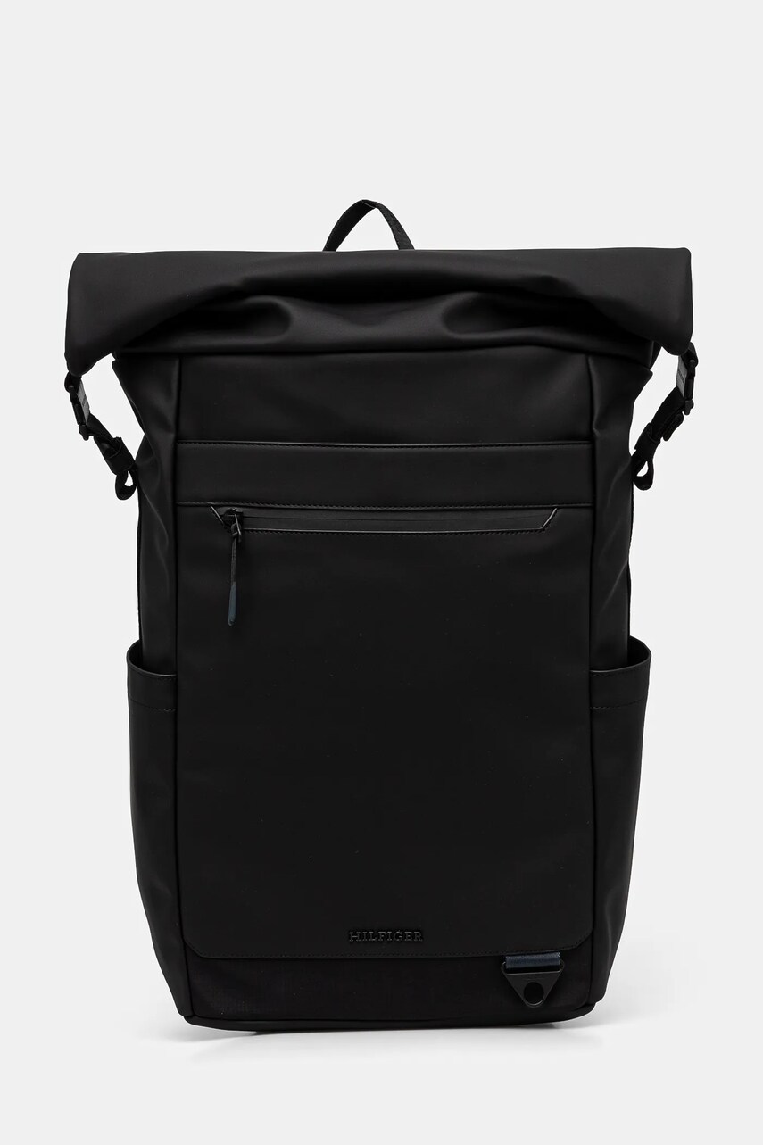 Batoh Tommy Hilfiger pánský, černá barva, velký, hladký, AM0AM13309