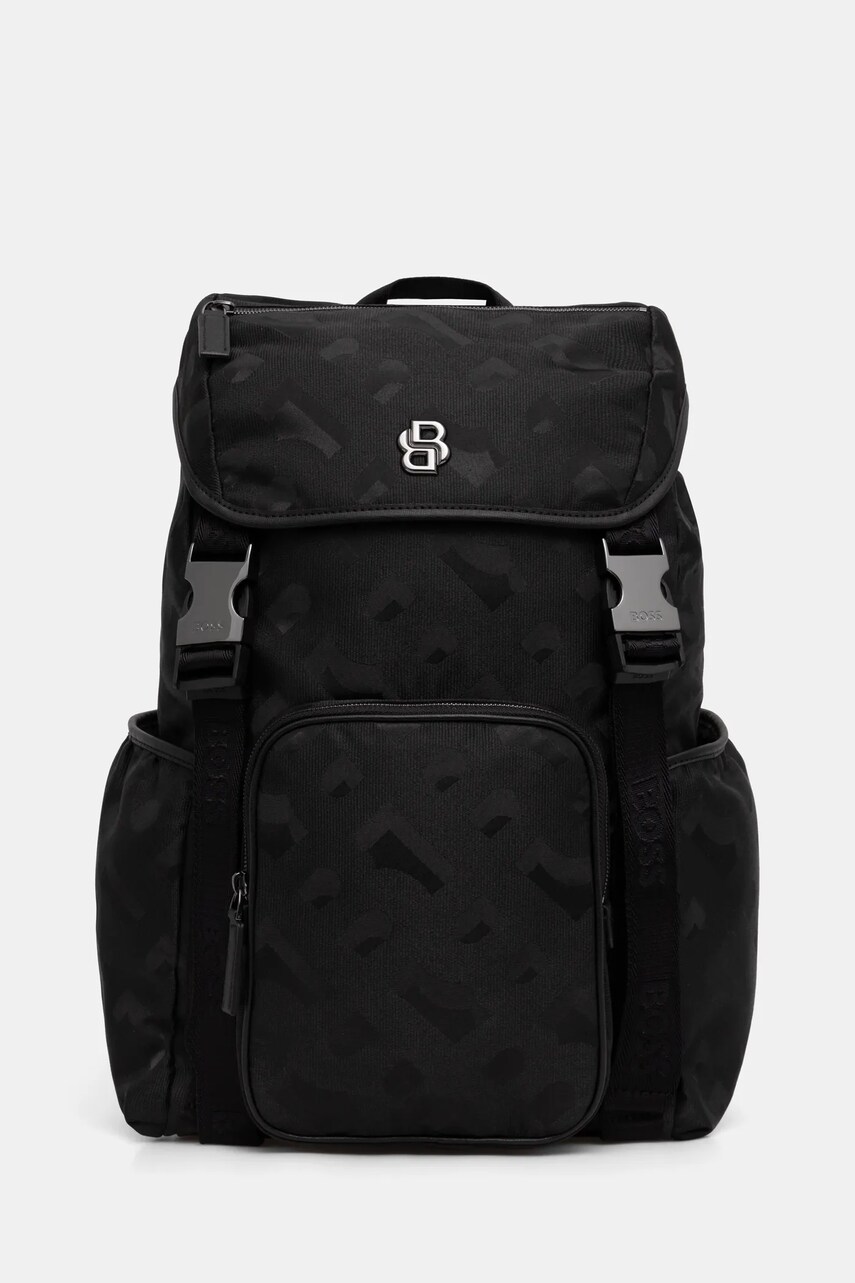 BOSS rucsac barbati, culoarea negru, mare, neted, 50536225