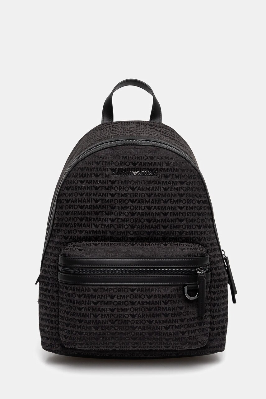 Emporio Armani rucsac barbati, culoarea gri, mare, cu imprimeu, EM001209 AF13823
