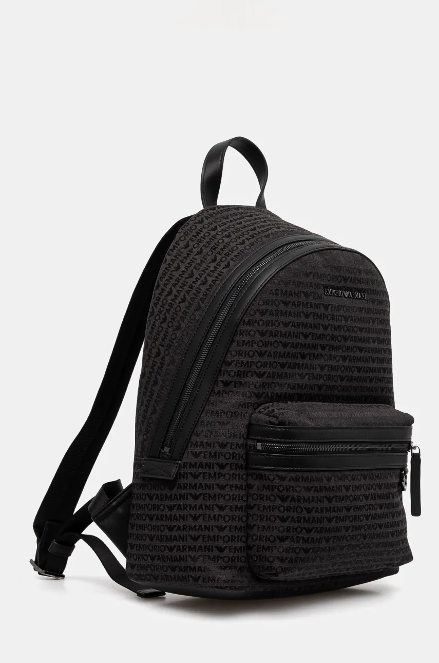 Рюкзак Emporio Armani мужской цвет серый большой узорный EM001209 AF13823 Рюкзак Emporio Armani мужской цвет серый большой узорный EM001209 AF13823
