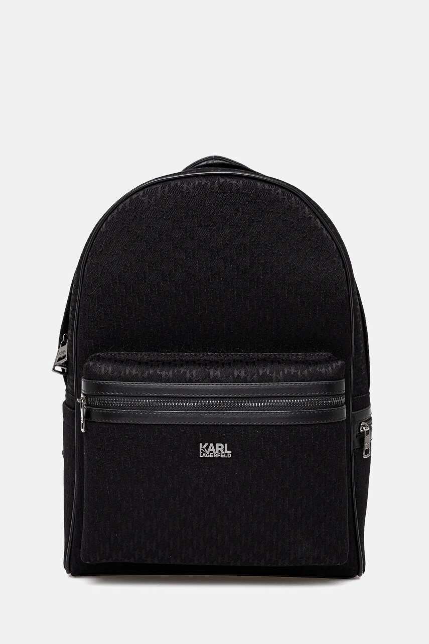 Karl Lagerfeld rucsac barbati, culoarea negru, mare, modelator, 552115.805925