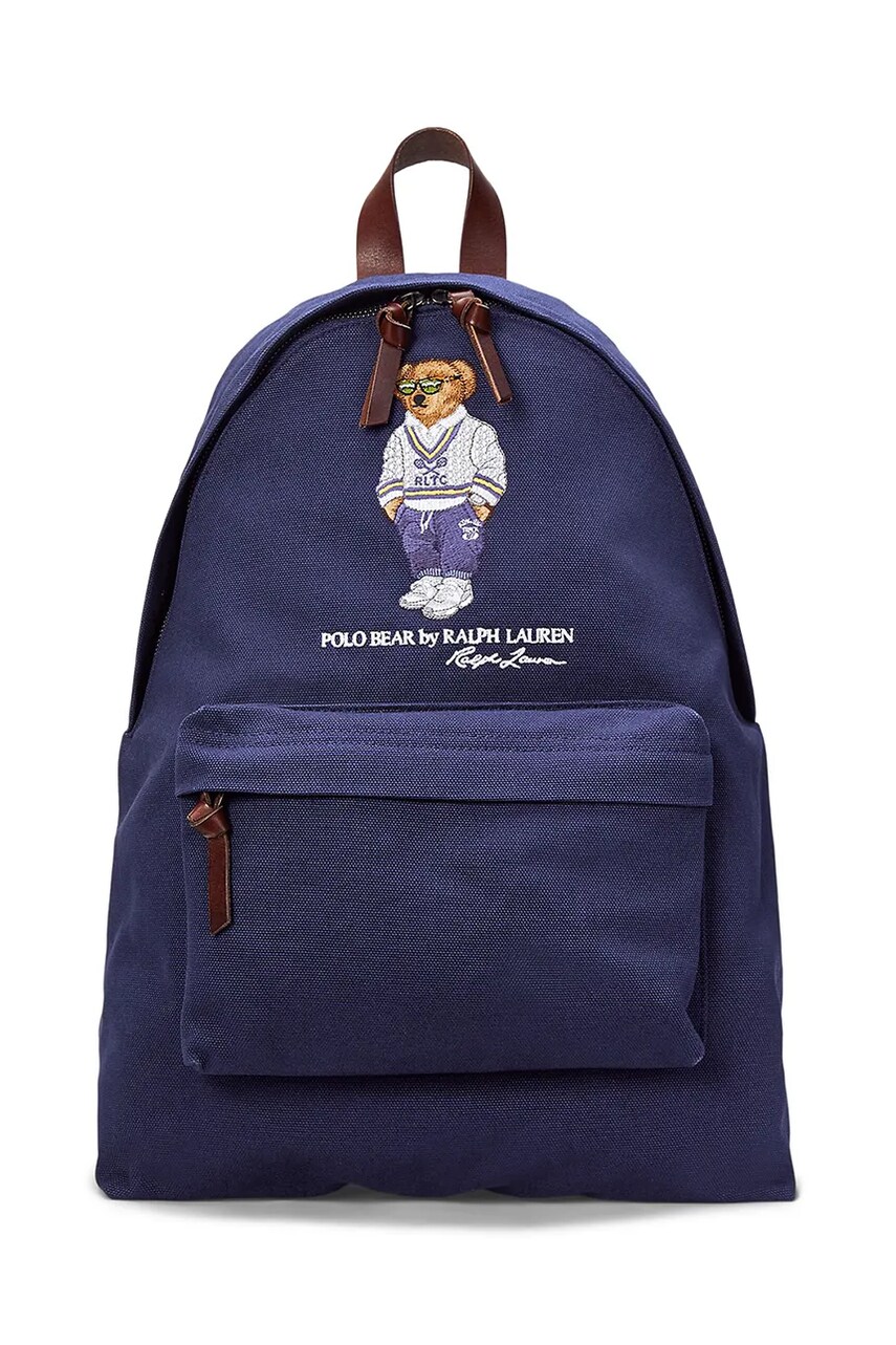 Levně Batoh Polo Ralph Lauren pánský, tmavomodrá barva, velký, s potiskem, 405962432